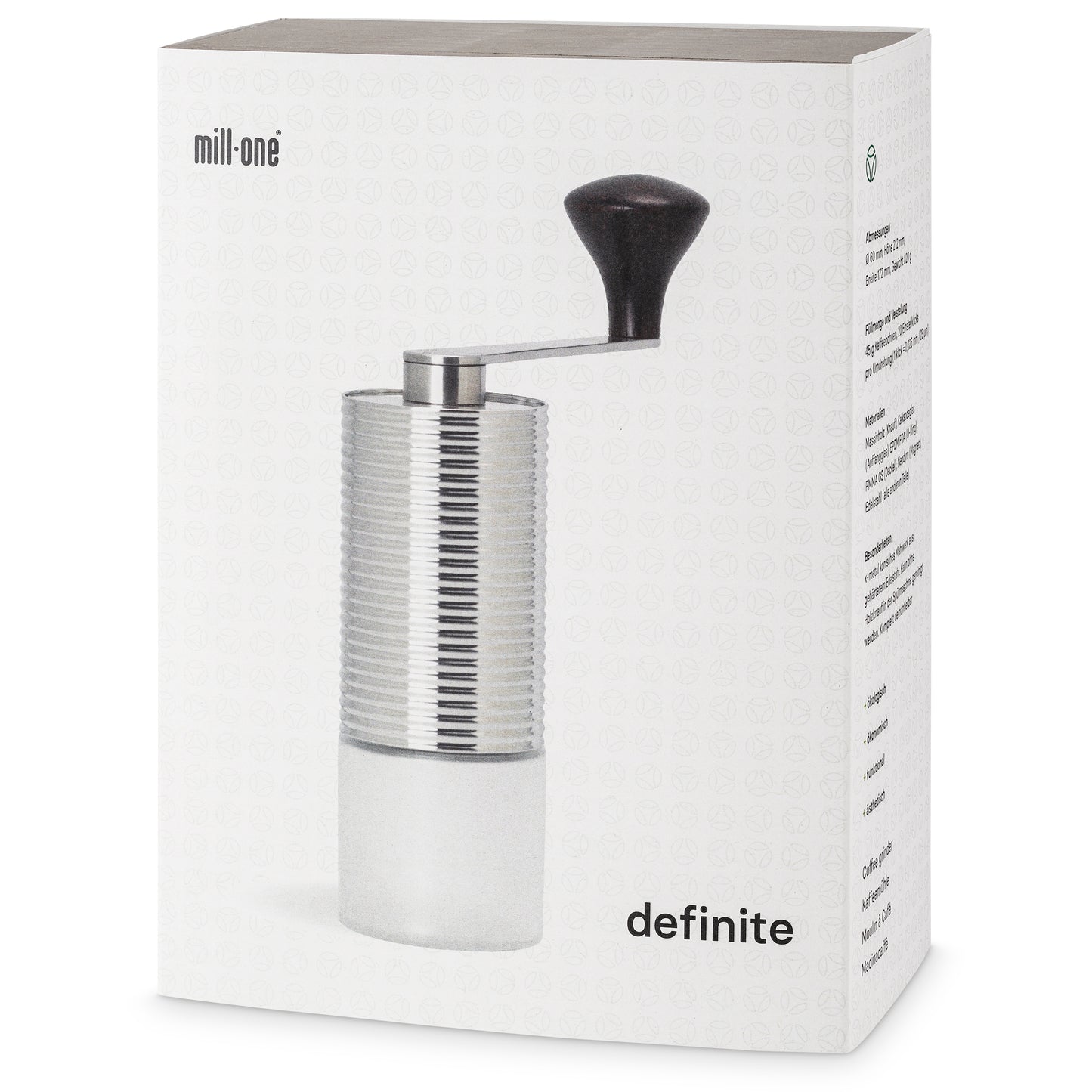 millone® definite Kaffeemühle aus Edelstahl, robust und vielseitig