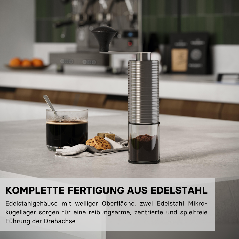 millone® definite Kaffeemühle aus Edelstahl, robust und vielseitig